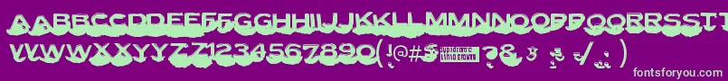 Lettersetc Font – Green Fonts on Purple Background