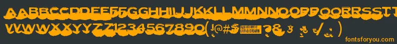 フォントLettersetc – 黒い背景にオレンジの文字