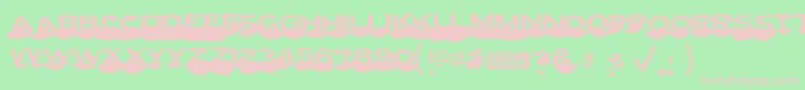 Lettersetc Font – Pink Fonts on Green Background