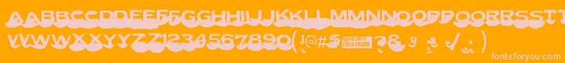 Lettersetc Font – Pink Fonts on Orange Background