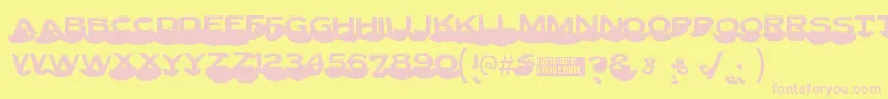 Lettersetc Font – Pink Fonts on Yellow Background