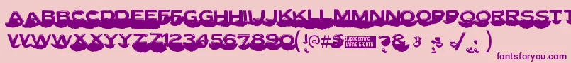 Lettersetc Font – Purple Fonts on Pink Background