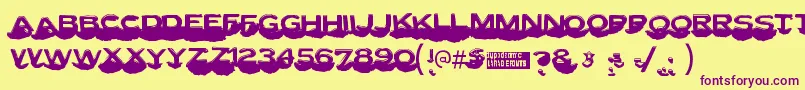Lettersetc Font – Purple Fonts on Yellow Background