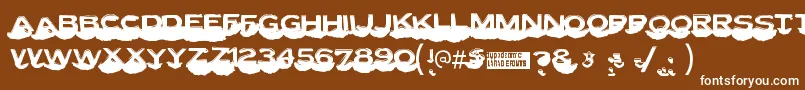 フォントLettersetc – 茶色の背景に白い文字