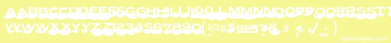 Lettersetc Font – White Fonts on Yellow Background