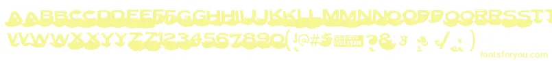 Шрифт Lettersetc – жёлтые шрифты на белом фоне