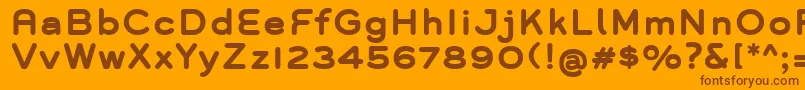 GroverBold Font – Brown Fonts on Orange Background