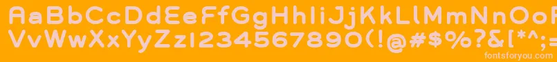GroverBold Font – Pink Fonts on Orange Background