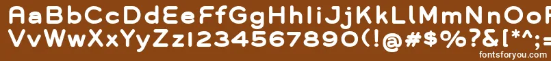 フォントGroverBold – 茶色の背景に白い文字