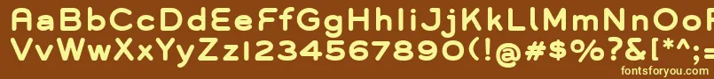 GroverBold Font – Yellow Fonts on Brown Background