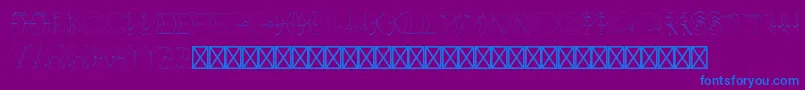 NauticalRegular Font – Blue Fonts on Purple Background