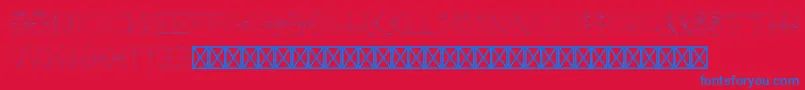 NauticalRegular Font – Blue Fonts on Red Background