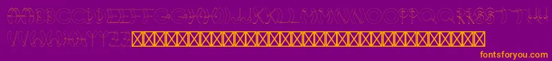 NauticalRegular Font – Orange Fonts on Purple Background