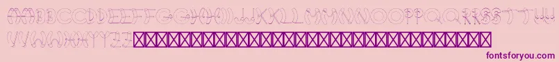 NauticalRegular Font – Purple Fonts on Pink Background