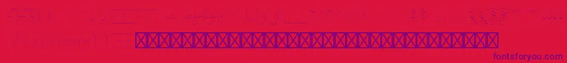 NauticalRegular Font – Purple Fonts on Red Background