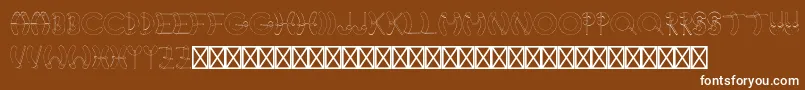 NauticalRegular-Schriftart – Weiße Schriften auf braunem Hintergrund