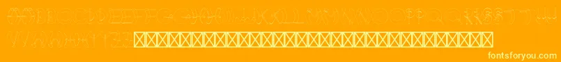 NauticalRegular Font – Yellow Fonts on Orange Background