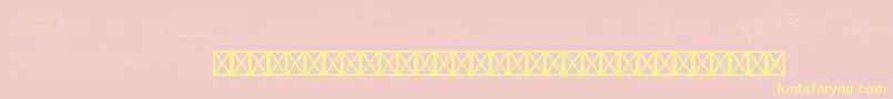 NauticalRegular Font – Yellow Fonts on Pink Background