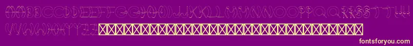 NauticalRegular Font – Yellow Fonts on Purple Background