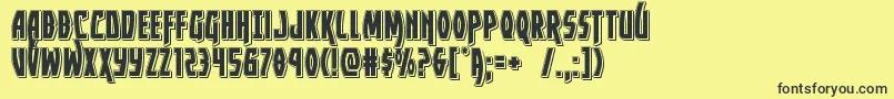 Czcionka Yankeeclipperpunch – czarne czcionki na żółtym tle