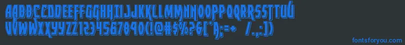 fuente Yankeeclipperpunch – Fuentes Azules Sobre Fondo Negro