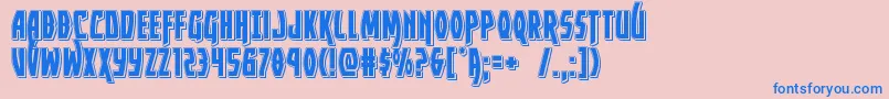 Yankeeclipperpunch Font – Blue Fonts on Pink Background