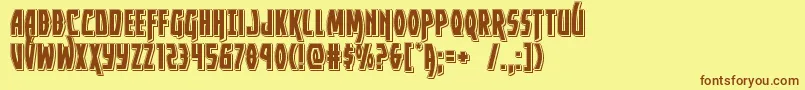 Yankeeclipperpunch Font – Brown Fonts on Yellow Background