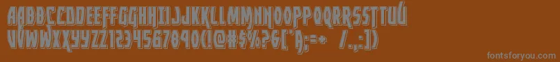 Yankeeclipperpunch Font – Gray Fonts on Brown Background