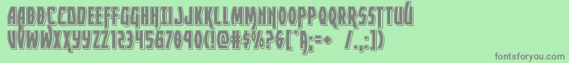 Yankeeclipperpunch Font – Gray Fonts on Green Background