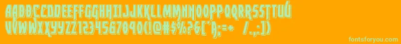 Yankeeclipperpunch Font – Green Fonts on Orange Background