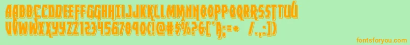 Шрифт Yankeeclipperpunch – оранжевые шрифты на зелёном фоне