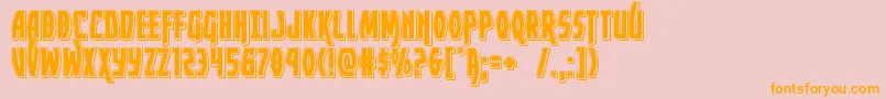 Шрифт Yankeeclipperpunch – оранжевые шрифты на розовом фоне