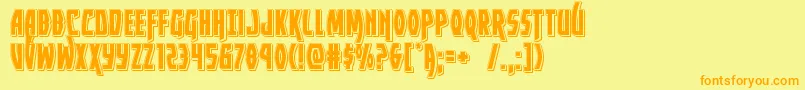 fuente Yankeeclipperpunch – Fuentes Naranjas Sobre Fondo Amarillo