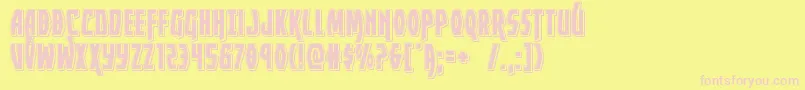 Yankeeclipperpunch-Schriftart – Rosa Schriften auf gelbem Hintergrund