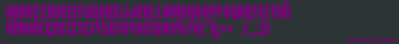 Шрифт Yankeeclipperpunch – фиолетовые шрифты на чёрном фоне