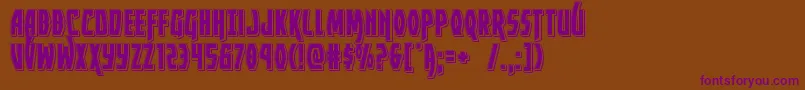 Yankeeclipperpunch Font – Purple Fonts on Brown Background