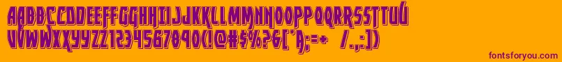Yankeeclipperpunch Font – Purple Fonts on Orange Background