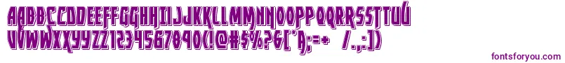 Yankeeclipperpunch Font – Purple Fonts on White Background