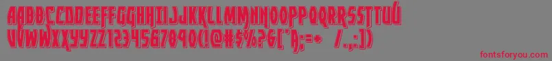 Yankeeclipperpunch Font – Red Fonts on Gray Background