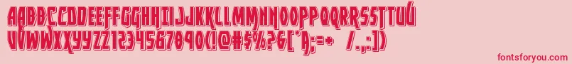 Yankeeclipperpunch-Schriftart – Rote Schriften auf rosa Hintergrund