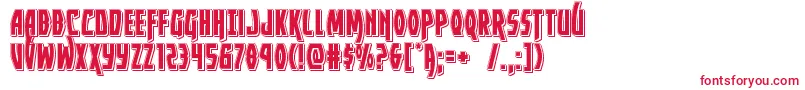 フォントYankeeclipperpunch – 赤い文字