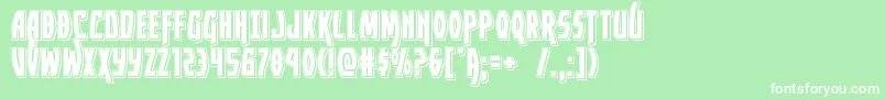 Шрифт Yankeeclipperpunch – белые шрифты на зелёном фоне