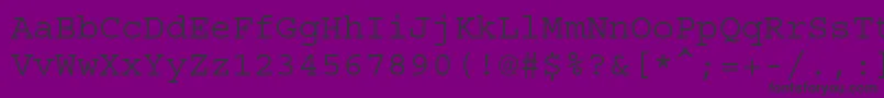 Courierstd-fontti – mustat fontit violetilla taustalla
