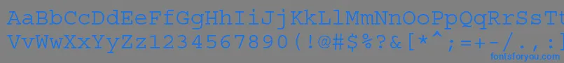 Courierstd-fontti – siniset fontit harmaalla taustalla