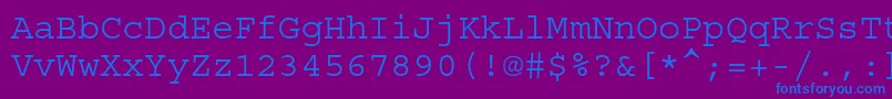 Шрифт Courierstd – синие шрифты на фиолетовом фоне