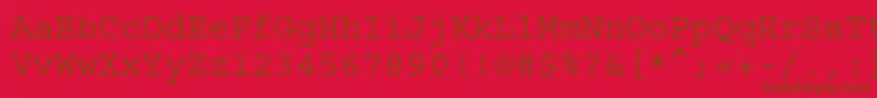 フォントCourierstd – 赤い背景に茶色の文字