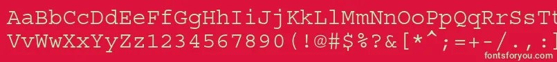 Courierstd Font – Green Fonts on Red Background