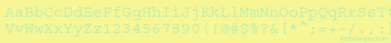 Czcionka Courierstd – zielone czcionki na żółtym tle