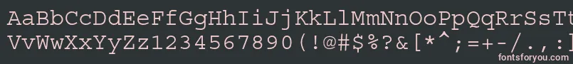 fuente Courierstd – Fuentes Rosadas Sobre Fondo Negro