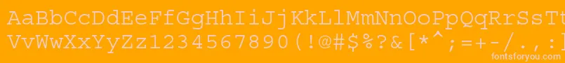Шрифт Courierstd – розовые шрифты на оранжевом фоне